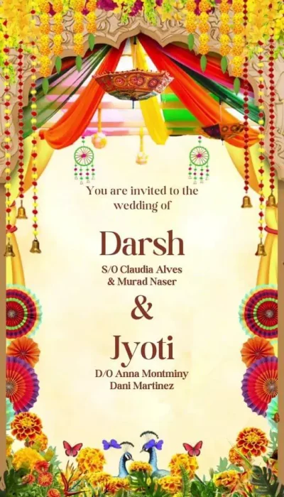 The Umbrella | Hindu Wedding Invitation Video Template | Video + PDF